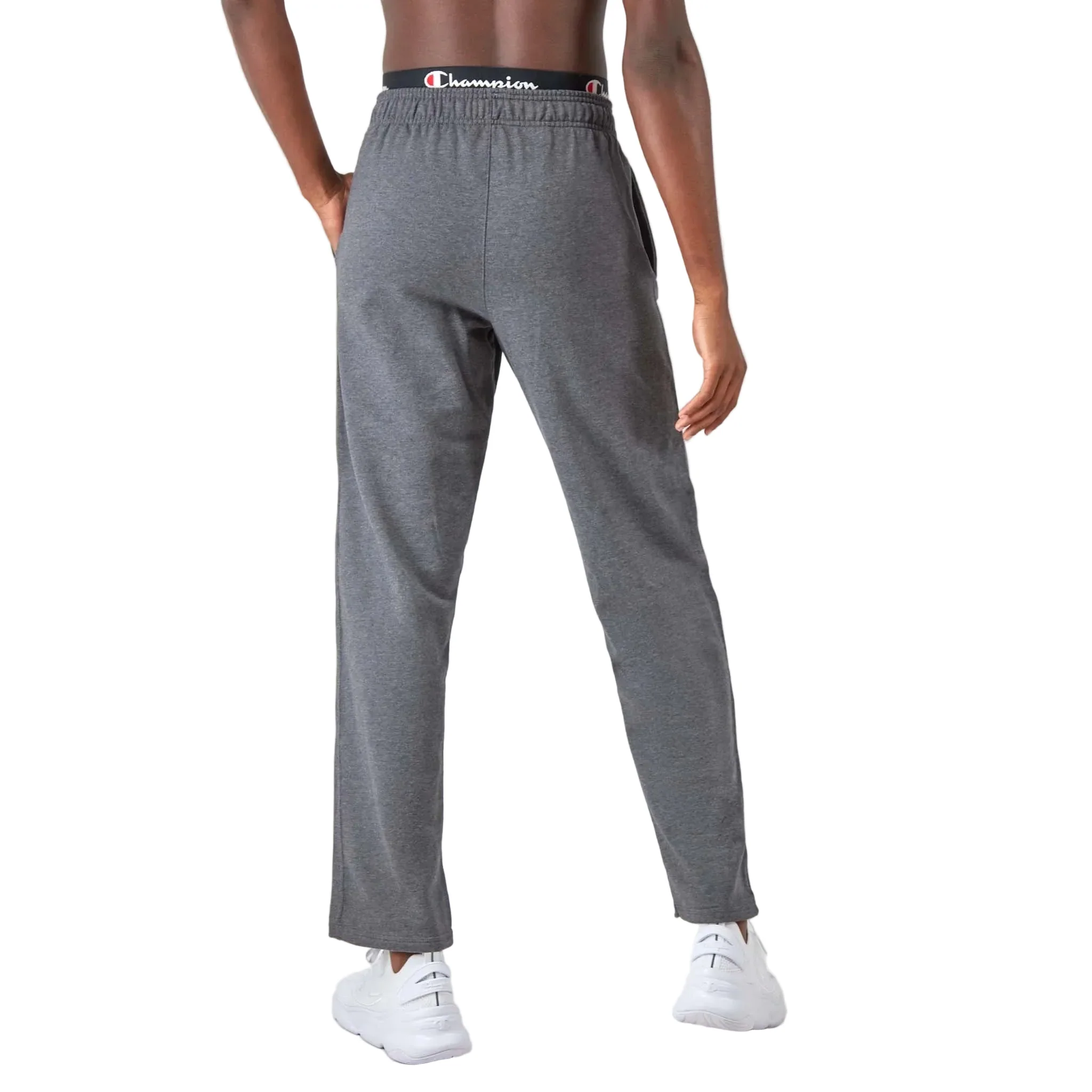 Champion Mens C Logo Open Hem Powerblend Sweatpants - Image 3