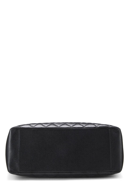 Chanel Black Quilted Caviar Grand Shopping Tote Handbag - Image 5