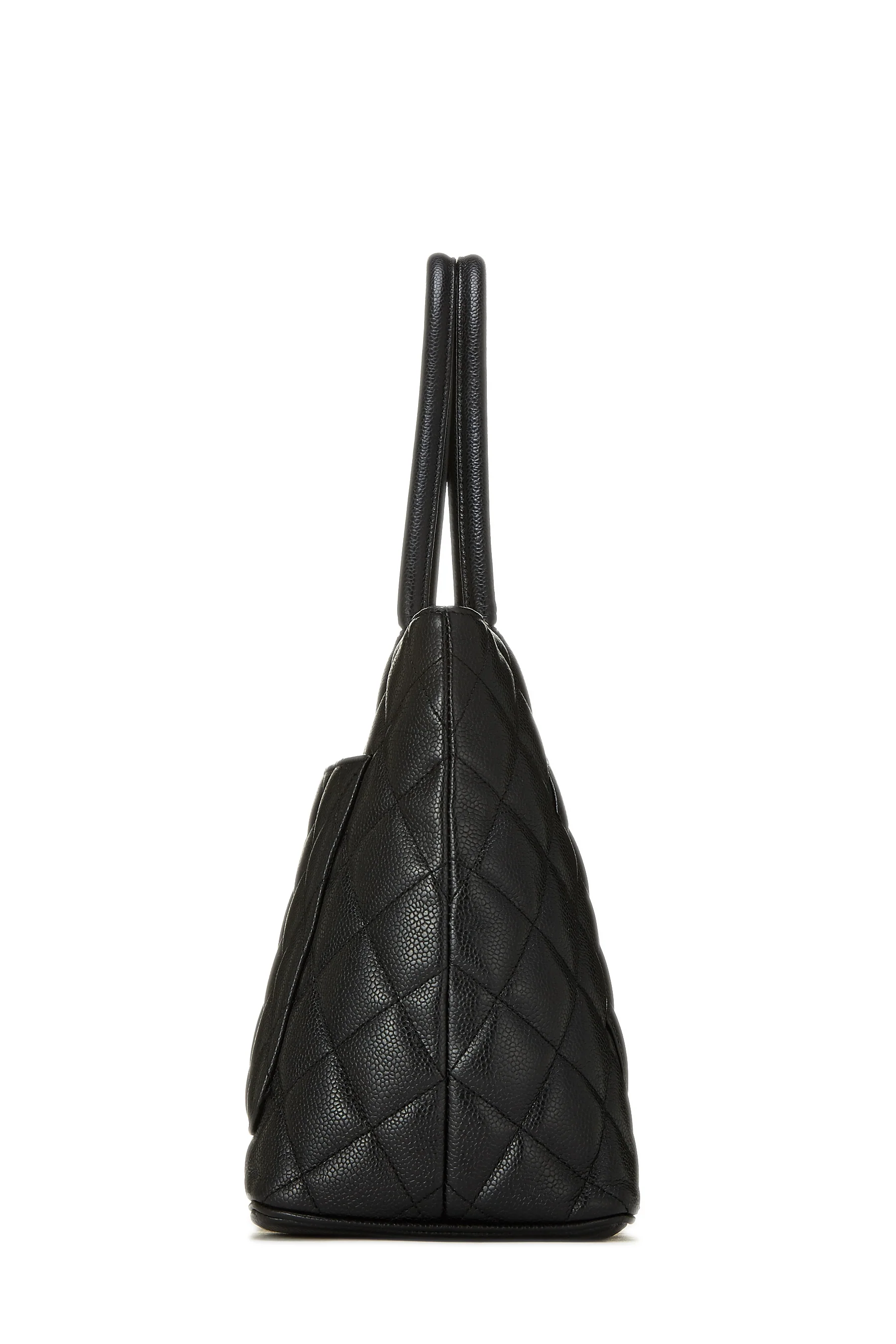 Chanel Caviar Medallion Tote Handbag - Image 3