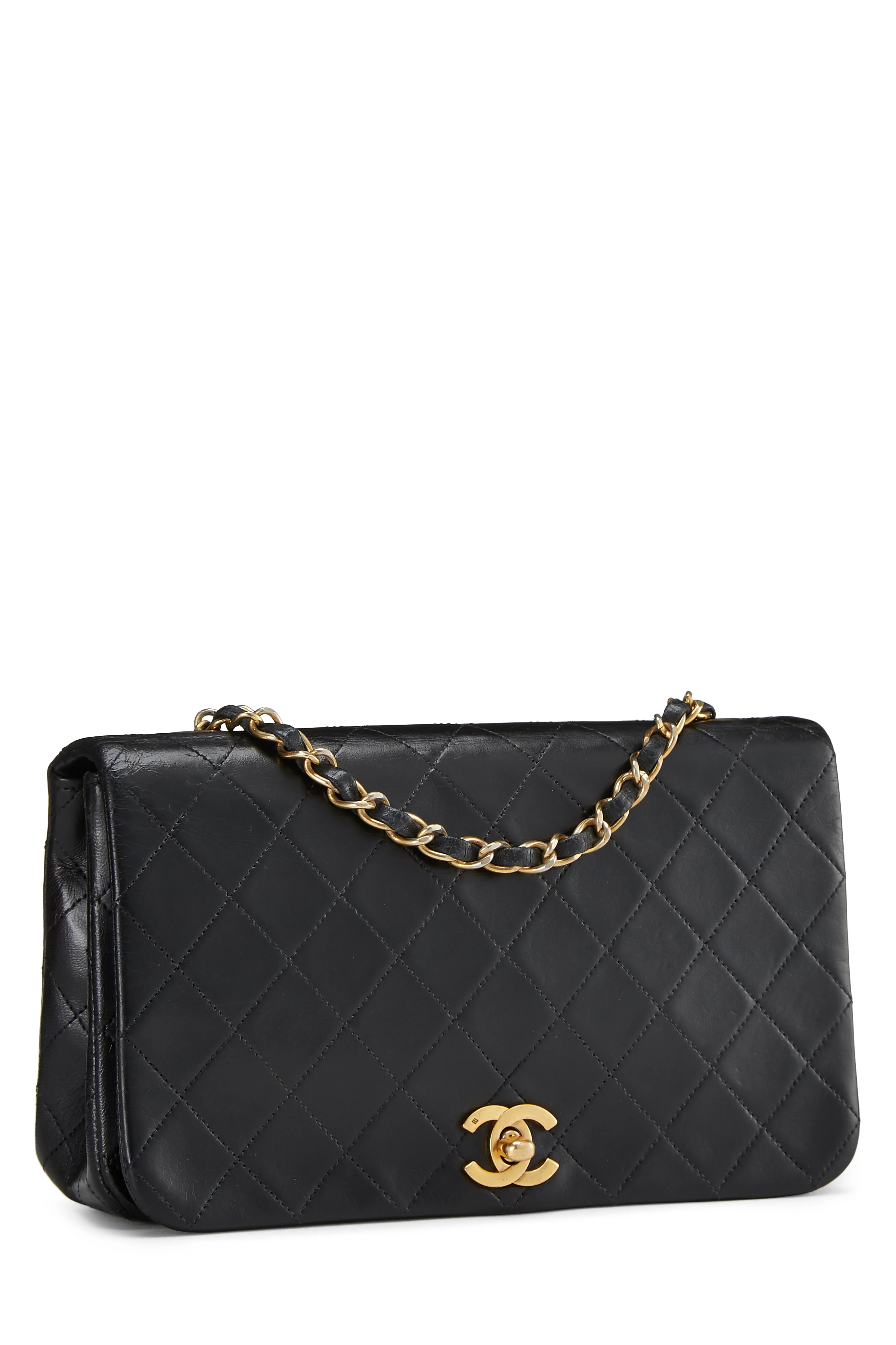 Chanel Lambskin Full Flap Crossbody Handbag - Image 4