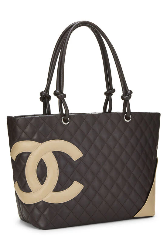 Chanel Brown Quilted Calfskin Cambon Large Tote Handbag - Image 2