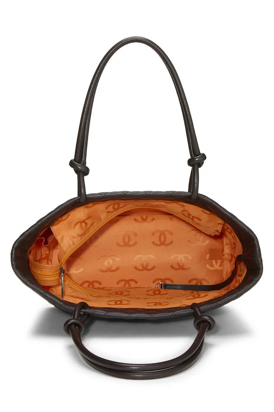 Chanel Brown Quilted Calfskin Cambon Large Tote Handbag - Image 5