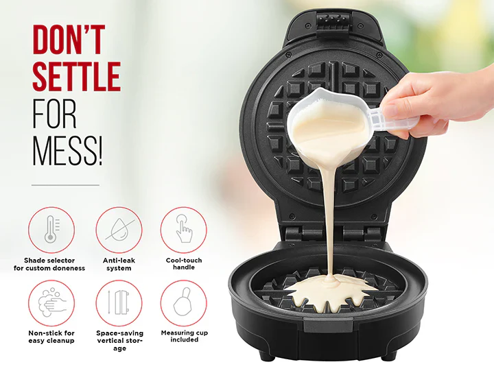 CHEFMAN Anti-Overflow Belgian Waffle Maker - Image 4