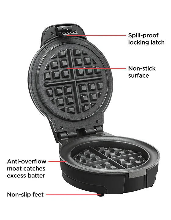 CHEFMAN Anti-Overflow Belgian Waffle Maker - Image 6