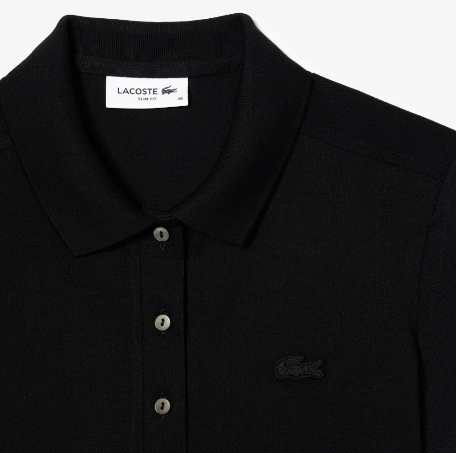 Lacoste Womens Slim Fit Stretch Mini Pique Short Sleeve Polo Shirt - Image 2