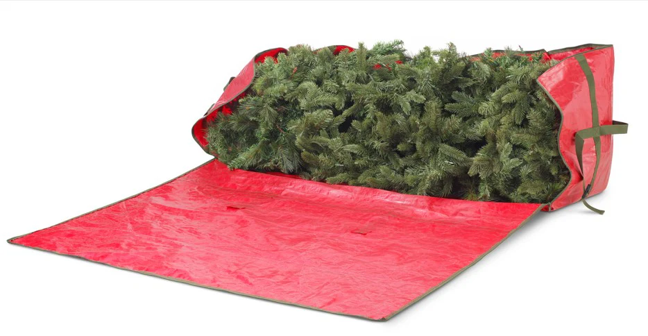 Whitmor Deluxe '9' Christmas Tree Bag Red with Green Trim - Image 2