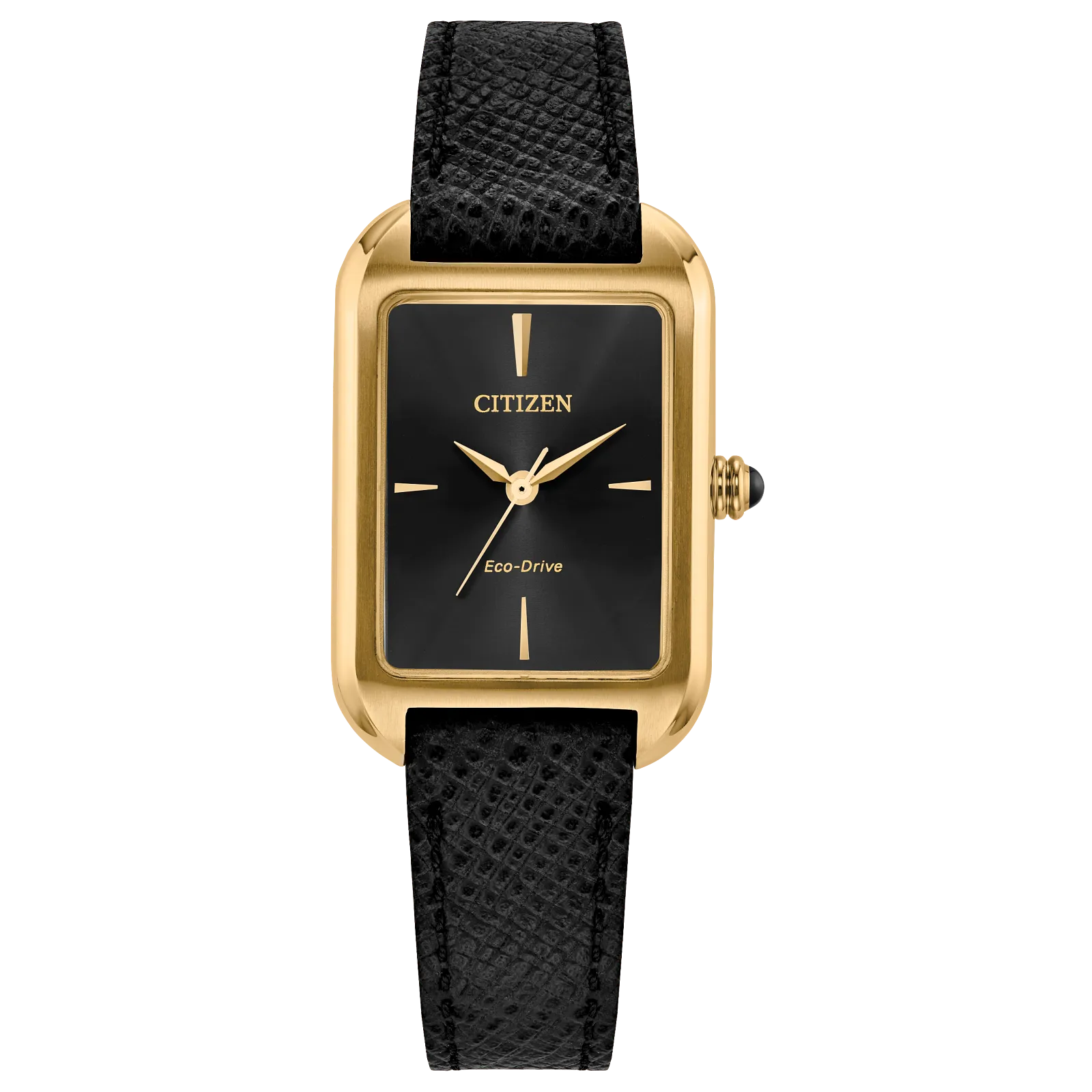 Citizen Womens Dress Classic Watch - Black Leather Strap Bracelet