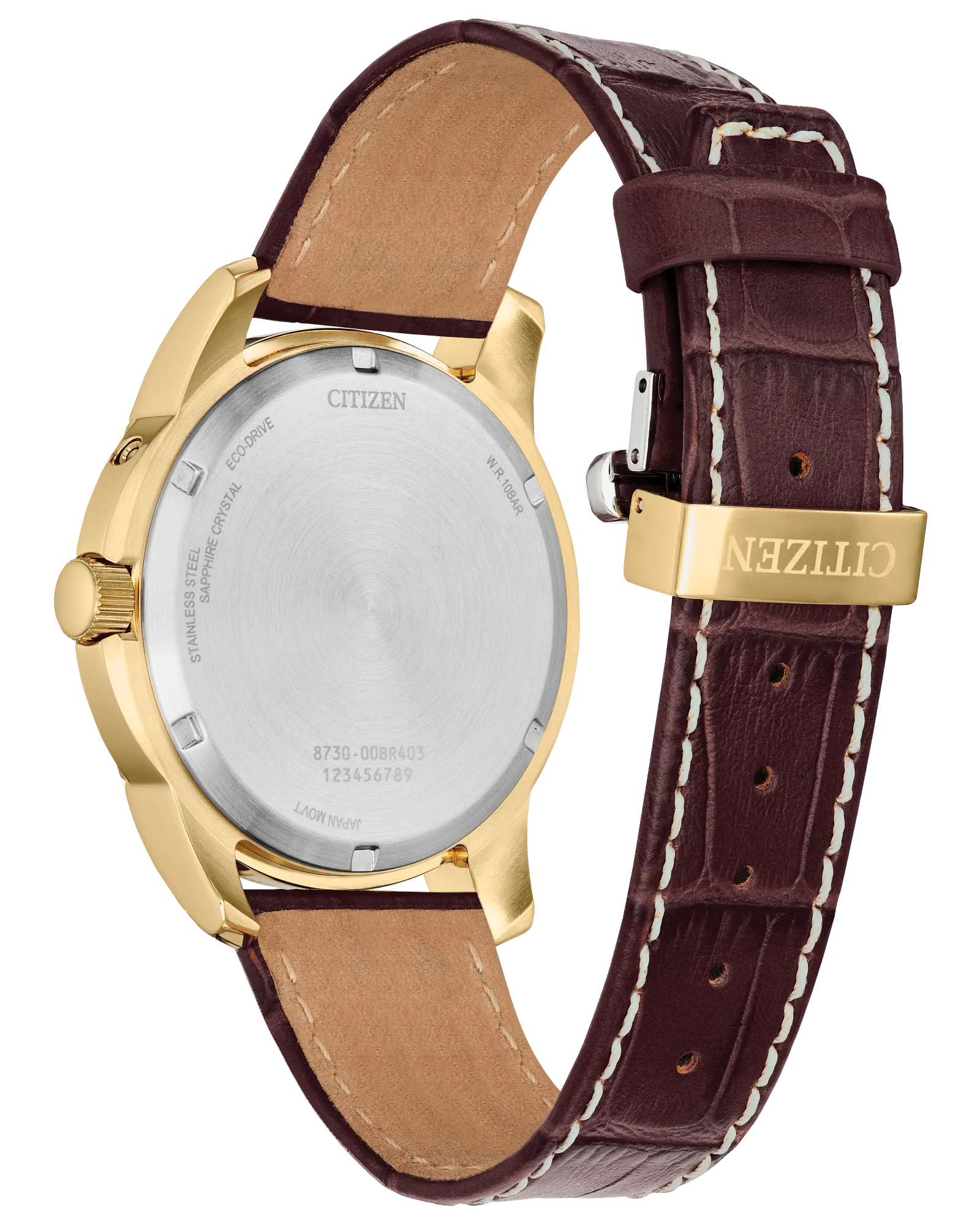 Citizen Mens Calendrier Watch - Brown Leather Strap - Image 3