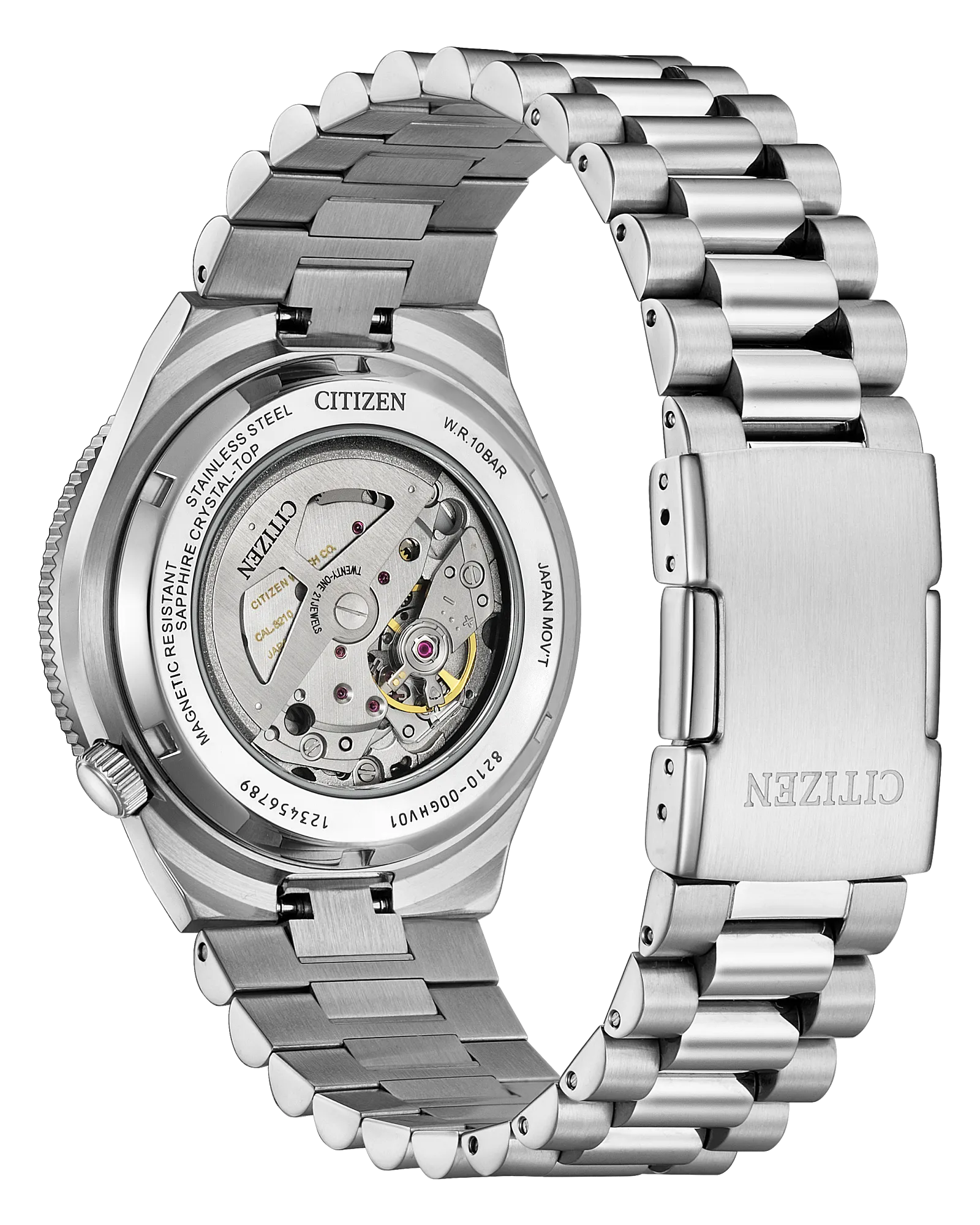 Citizen Mens Tsuyosa Shore Automatic Watch - Silver-Tone Stainless Steel Bracelet - Image 3