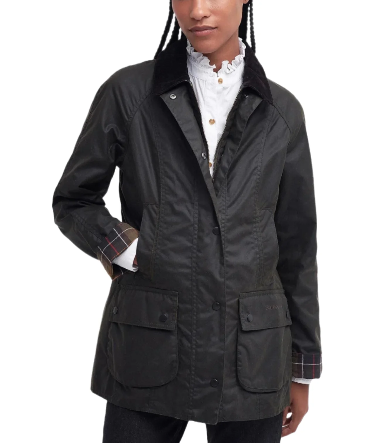 Barbour Womens Classic Beadnell Wax Jacket - Image 2