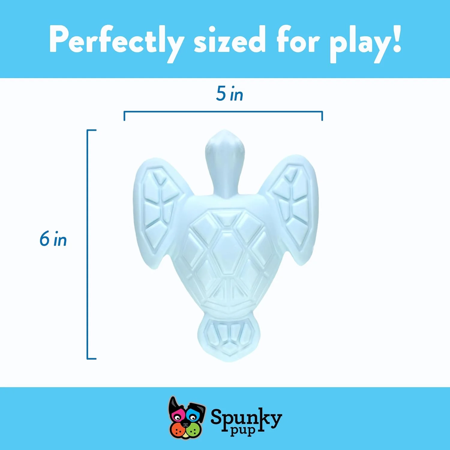 Spunky Pup Clean Earth Hard Dog Chew Toy - Sea Turtle - Image 4