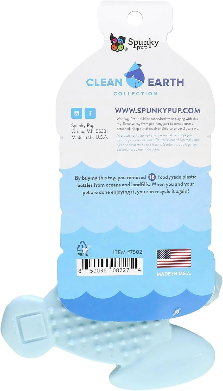 Spunky Pup Clean Earth Hard Dog Chew Toy - Sea Turtle - Image 5
