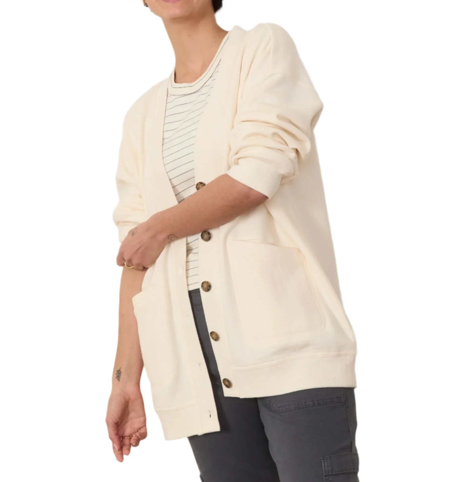 Marine Layer Womens Cloud 9 Fleece Cardigan - Image 4