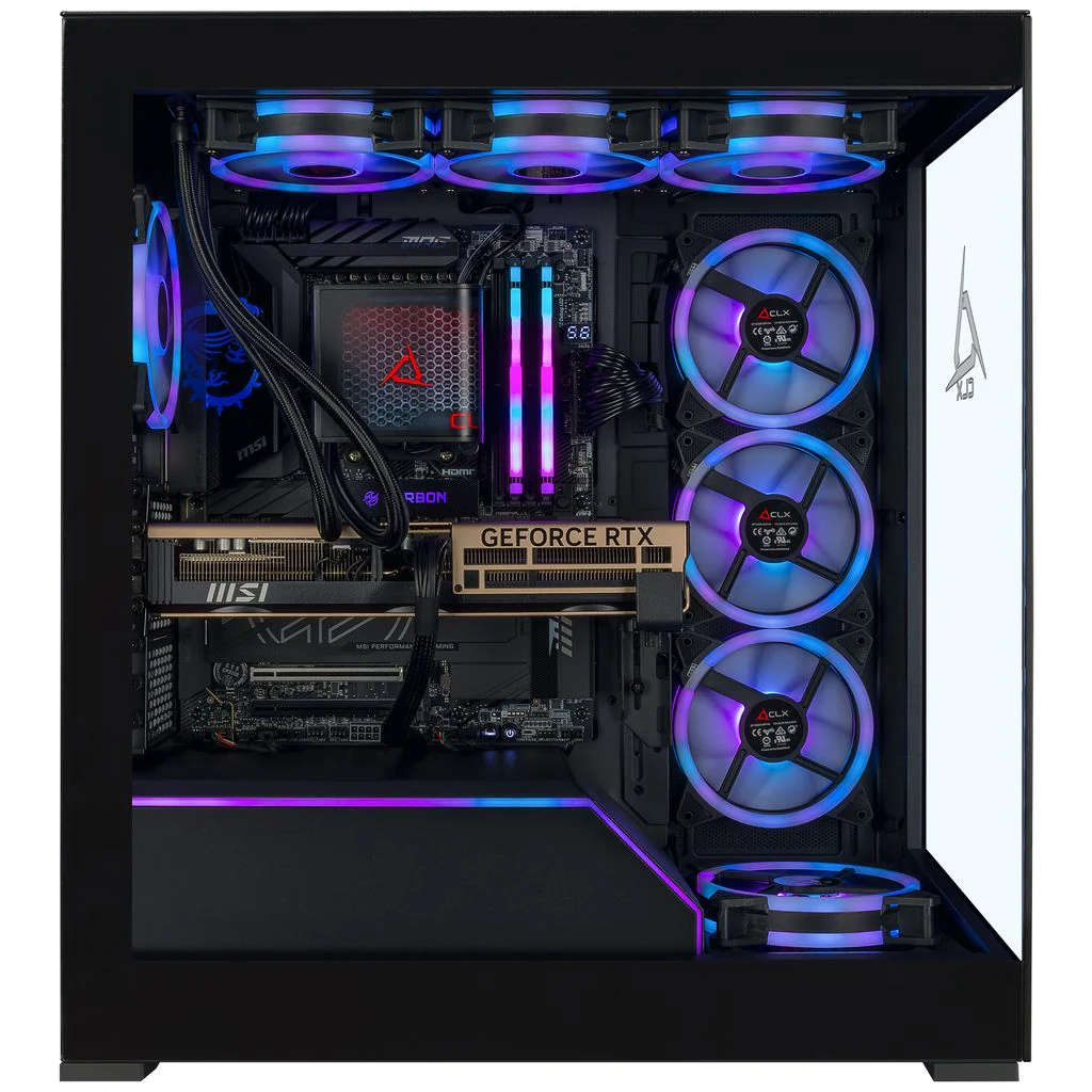 CLX Horus Gaming Desktop - AMD Ryzen 9 9950X3D 4.3GHz 16-Core, 360mm AIO w/Tryx, MSI X870E CARBON WIFI ATX Motherboard, 96GB DDR5 Memory, MSI GeForce RTX 5080 16GB Inspire 3X OC Graphics, 4TB Samsung 990 EVO Plus NVMe M.2 SSD, WiFi,  Windows 11 Home - Image 2