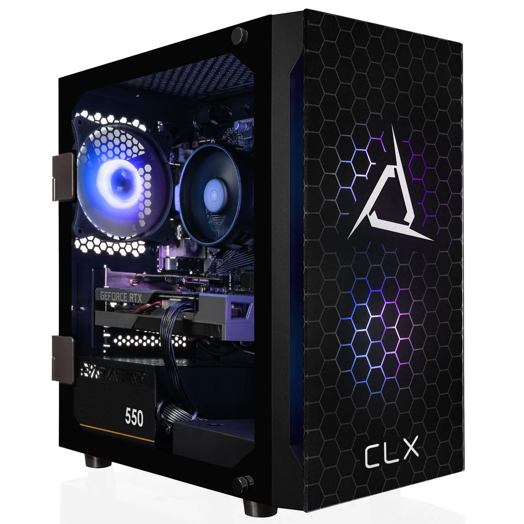 CLX SET Gaming Desktop - AMD Ryzen 5 8400F 4.2GHz 6-Core Processor, 32GB DDR5 Memory, GeForce RTX 5060 8GB GDDR7 Graphics, 2TB SSD, WiFi, Windows 11 Home 64-bit