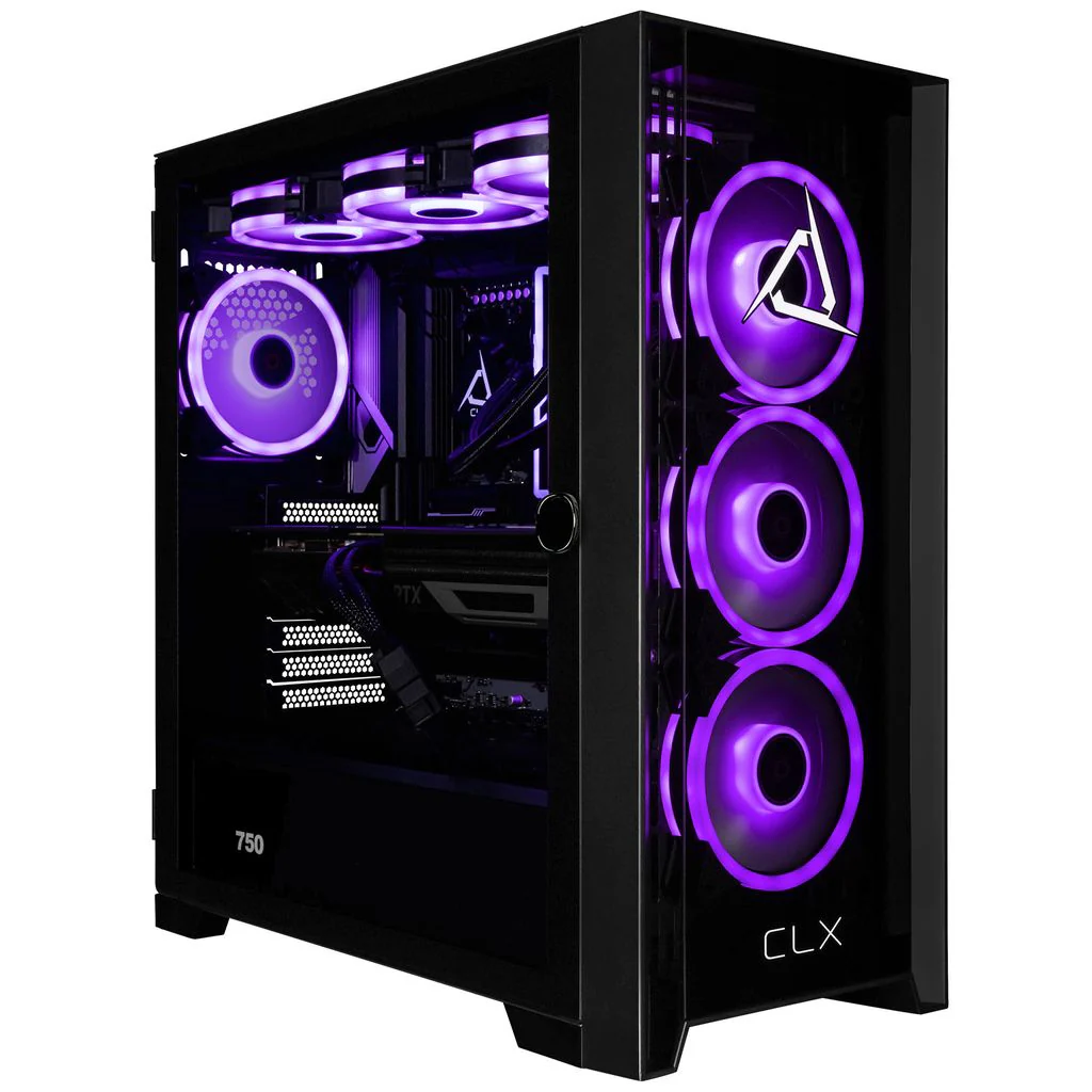 CLX SET Gaming Desktop - Liquid Cooled AMD Ryzen 9 9900X3D 4.4GHz 12-Core Processor, 32GB DDR5 Memory, GeForce RTX 5090 32GB GDDR7 Graphics, 2TB NVMe M.2 SSD, WiFi, Windows 11 Home 64-bit