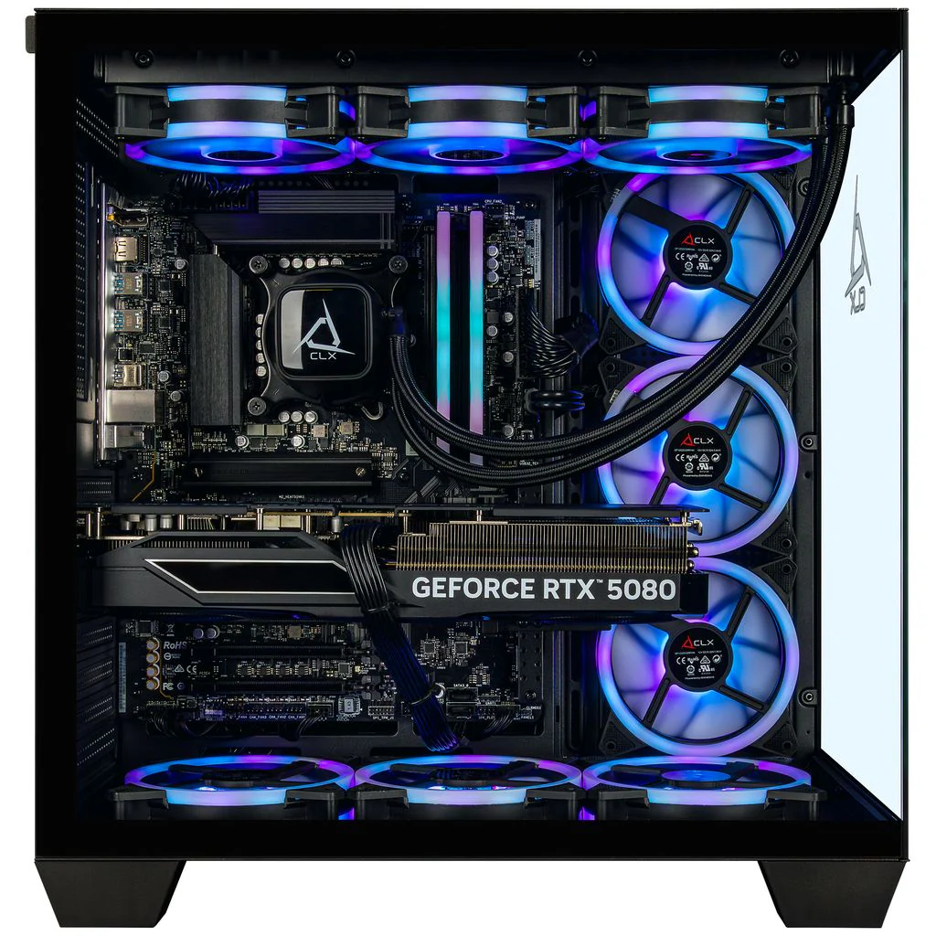 CLX SET Gaming Desktop - Intel Core Ultra 9 285K 3.7GHz 24-Core Processor, 32GB DDR5 Memory, GeForce RTX 5080 16GB GDDR7 Graphics, 2TB NVMe M.2 SSD, WiFi, Windows 11 Home - Image 2