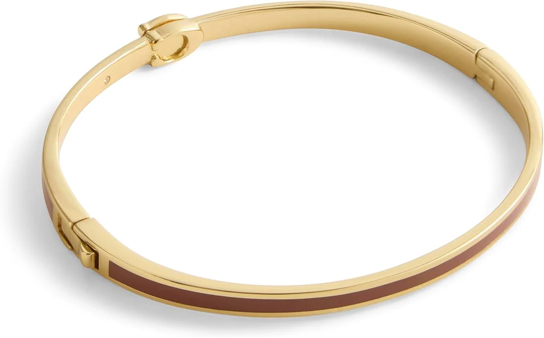 Coach Signature C Enamel Hinged Bangle Bracelet - Image 3