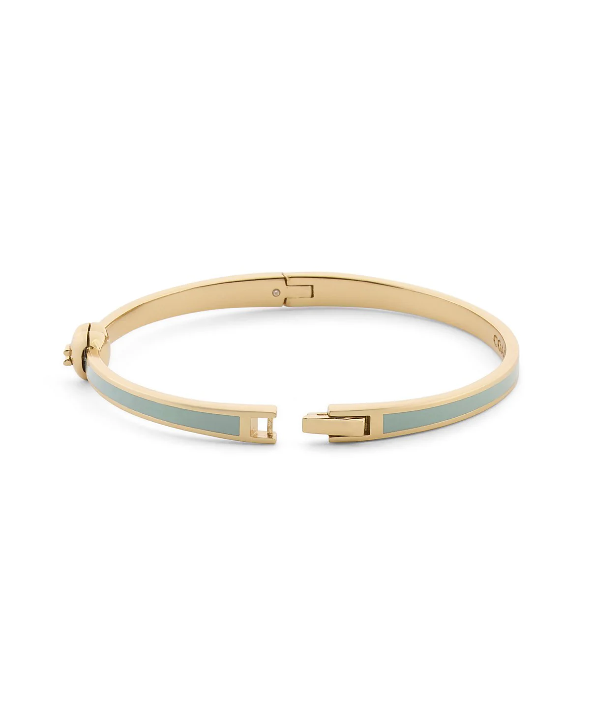 COACH Light Green Signature C Heart Enamel Bangle Bracelet - Image 5