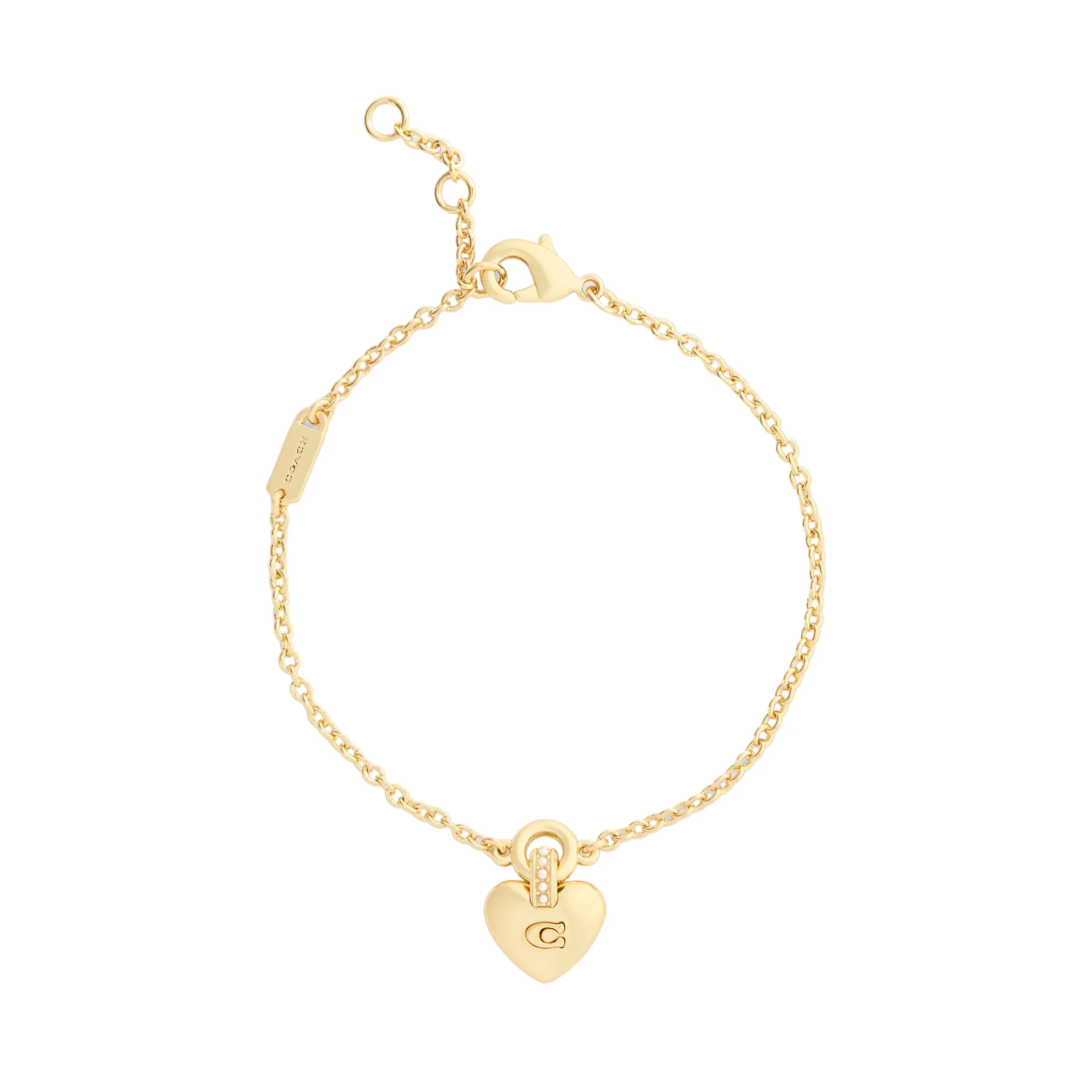 Coach Signature Puffy Heart Linear Bracelet