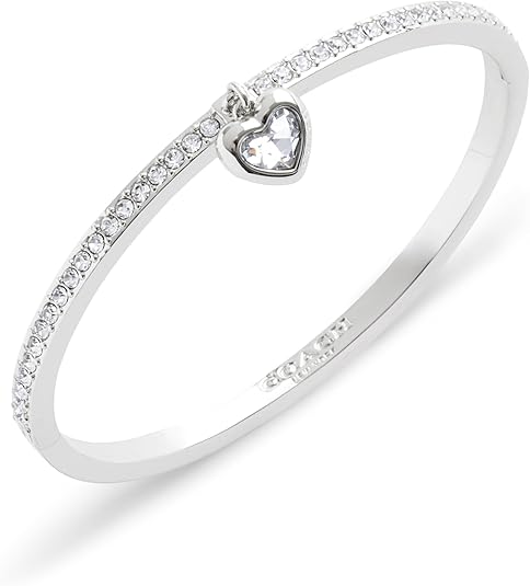 Coach Stone Heart Charm Bangle Bracelet - Gold-Plated - Image 2