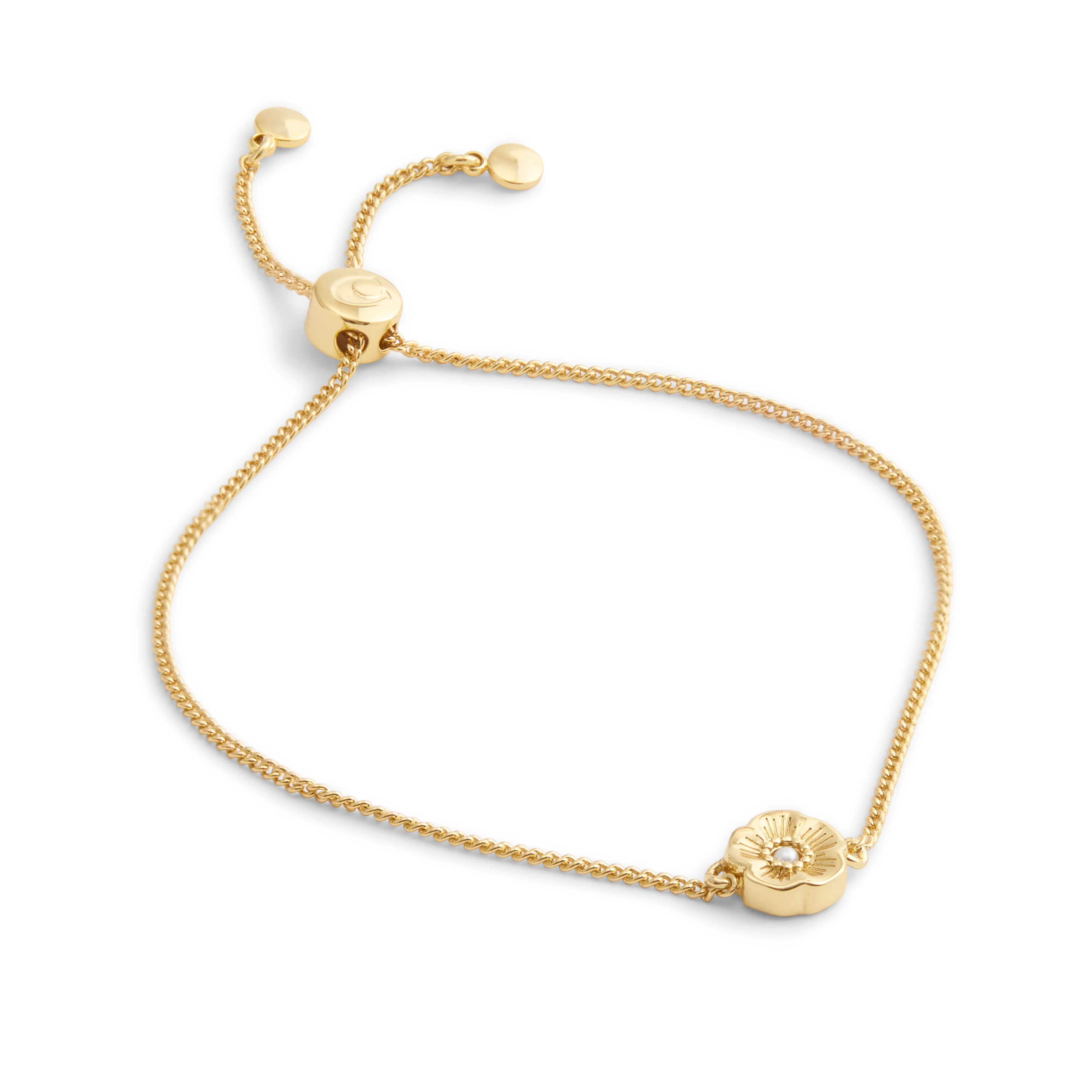 Coach Signature Tea Rose Slider Bracelet