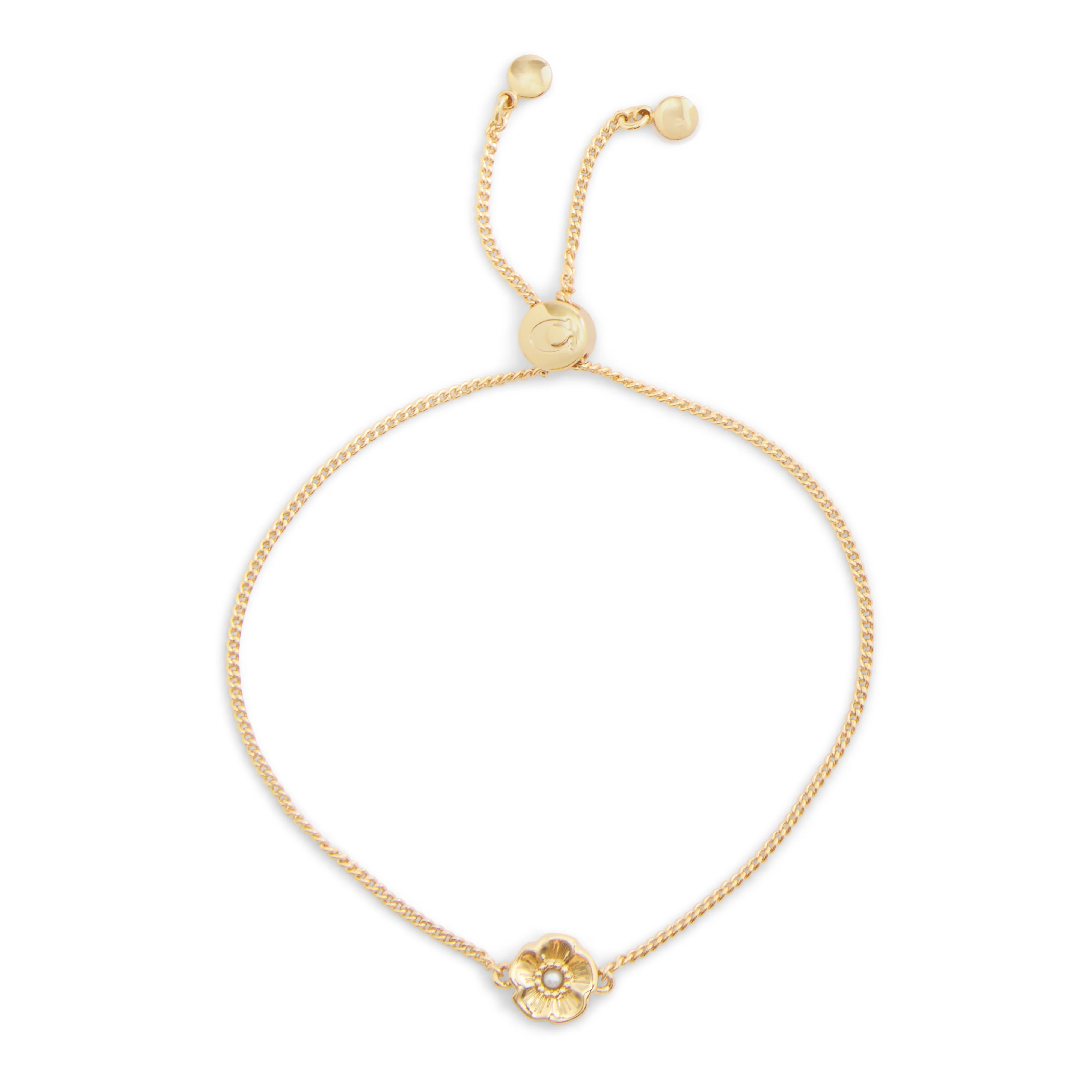 Coach Signature Tea Rose Slider Bracelet - Image 2