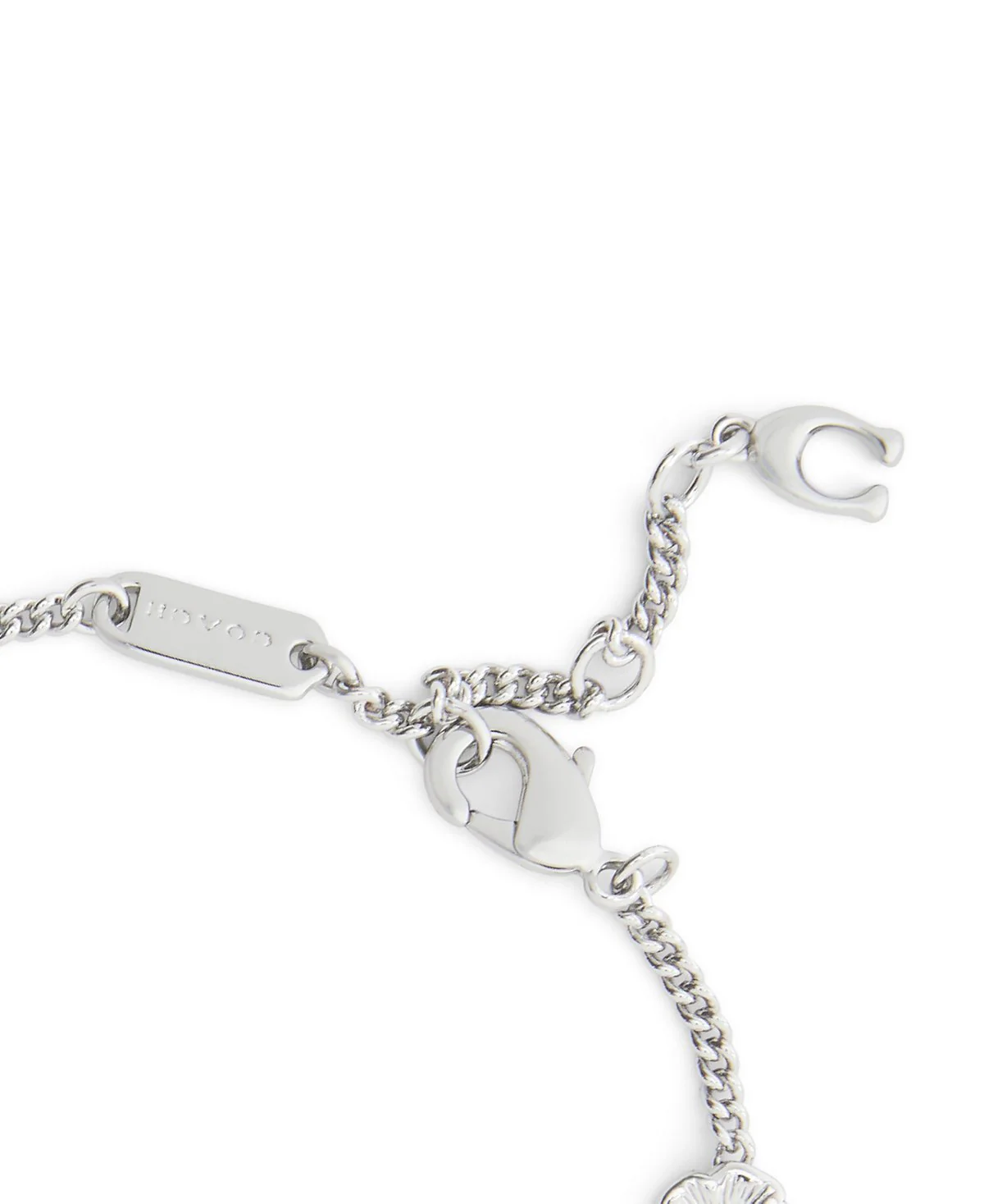 Coach Silver Tea Rose Station Linear Bracelet - Image 3