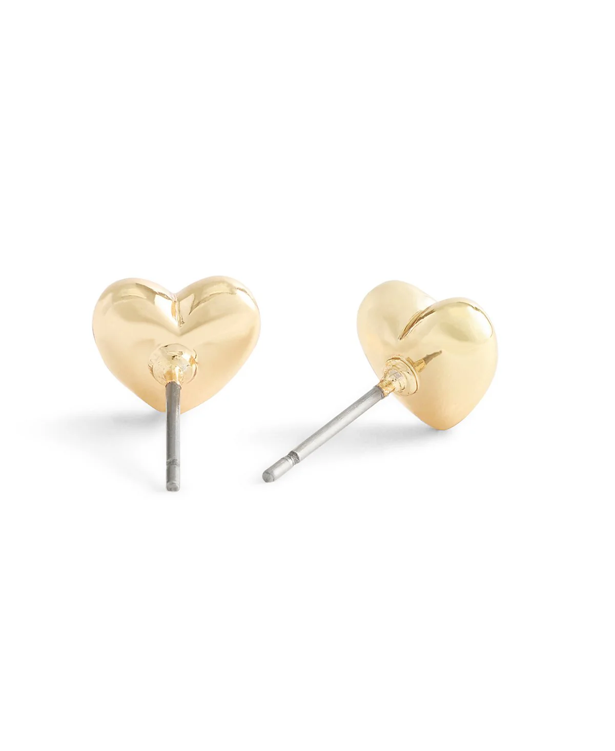 Coach Signature Gold Heart Stud Earrings - Image 3