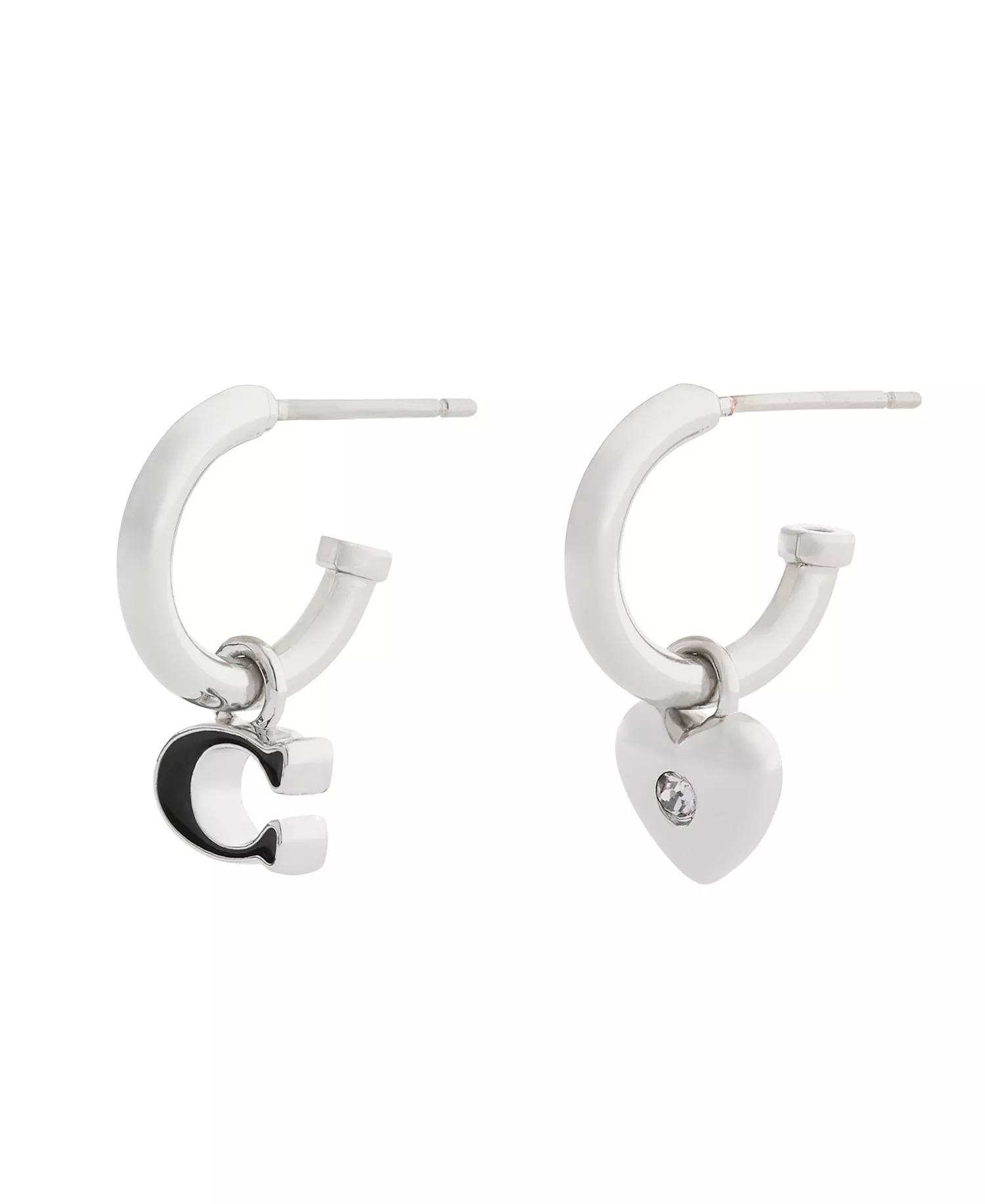 Coach Signature C Heart Mismatch Earrings - Image 2