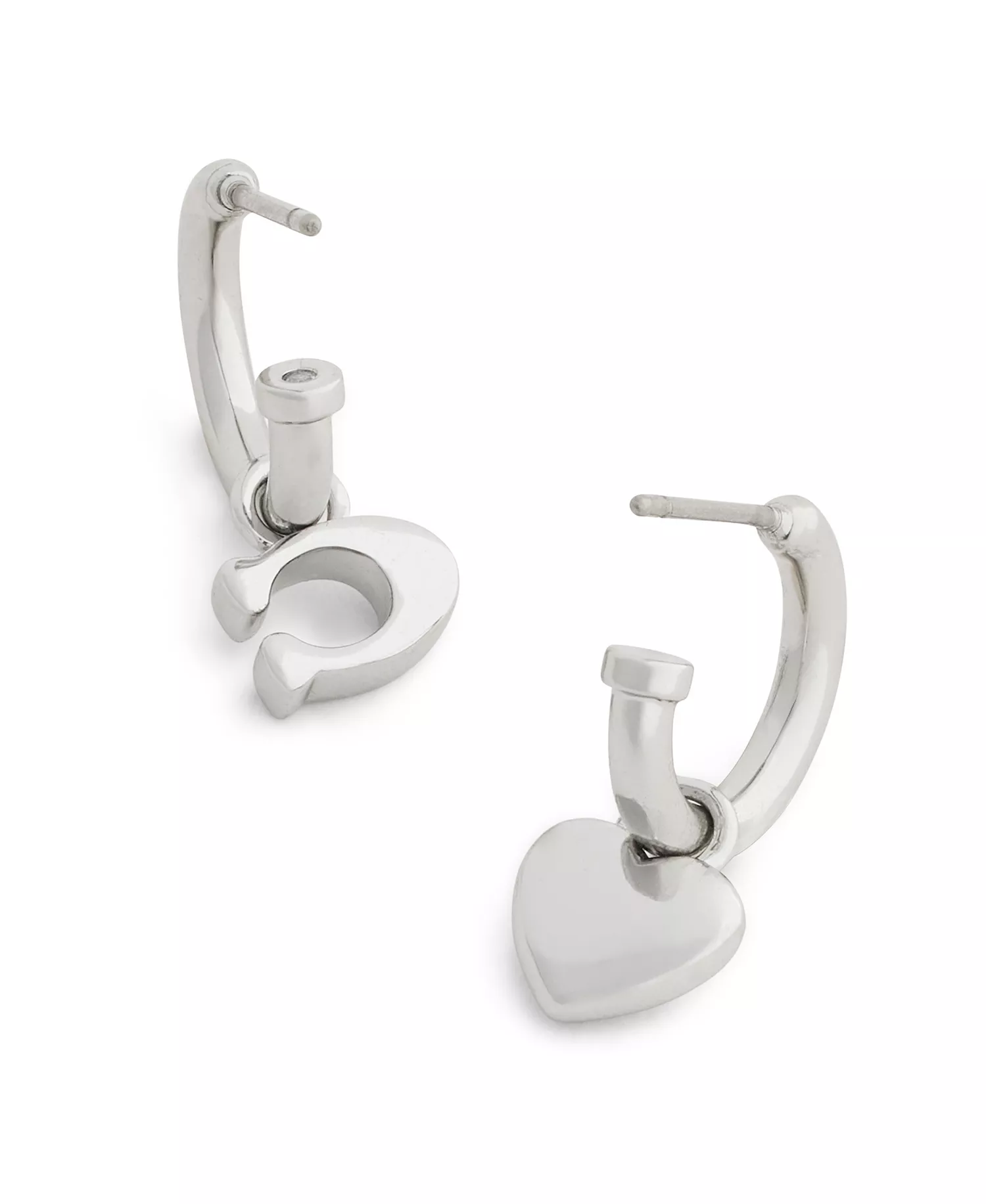 Coach Signature C Heart Mismatch Earrings - Image 3