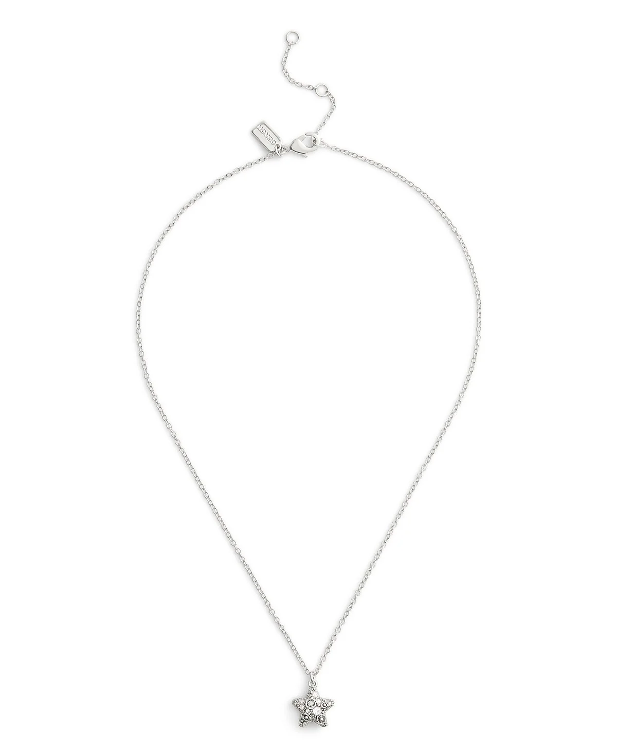 Coach Silver Pavé Star Necklace & Earrings Boxed Jewelry Set - Image 3