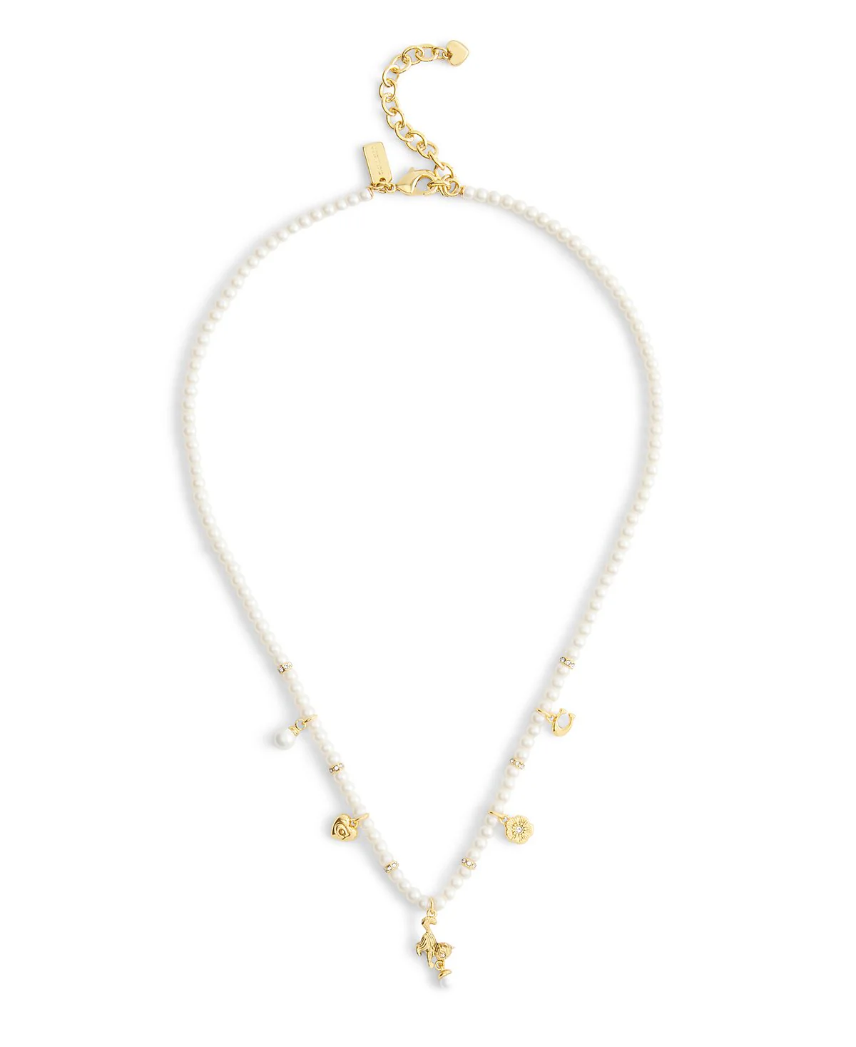 Coach Mini Cat Pearl Charms Necklace - Image 2
