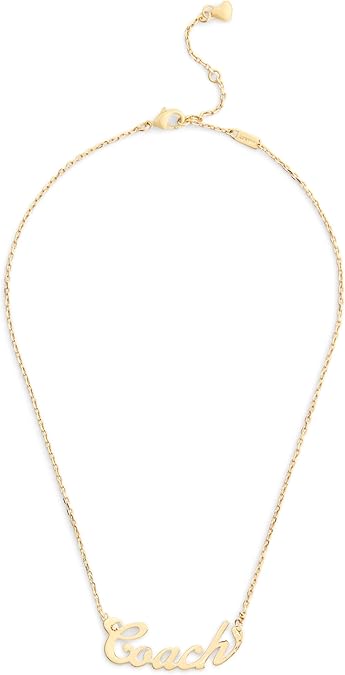 Coach Signature Name Plate Short Pendant Necklace - Image 2