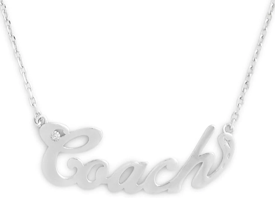 Coach Signature Name Plate Short Pendant Necklace - Image 4