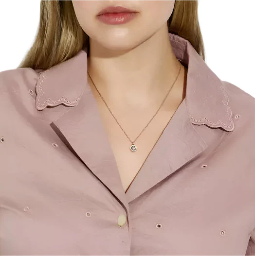 Coach Halo Pave Pendant Necklace - Image 2