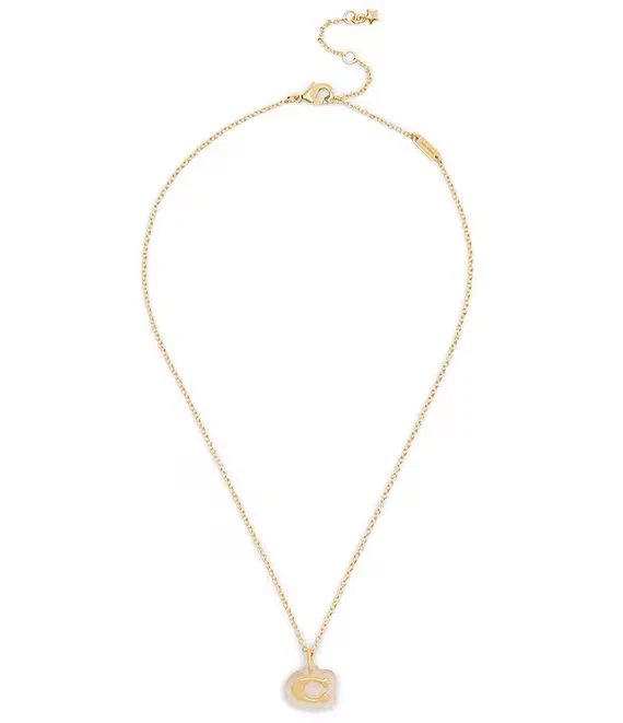 Coach Signature C Lucite Pendant Necklace - Image 2
