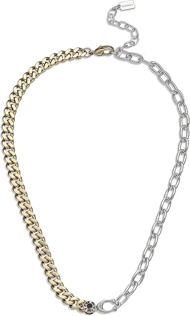 Coach Signature Mixed Chain Necklace - Two-Toned - Image 2