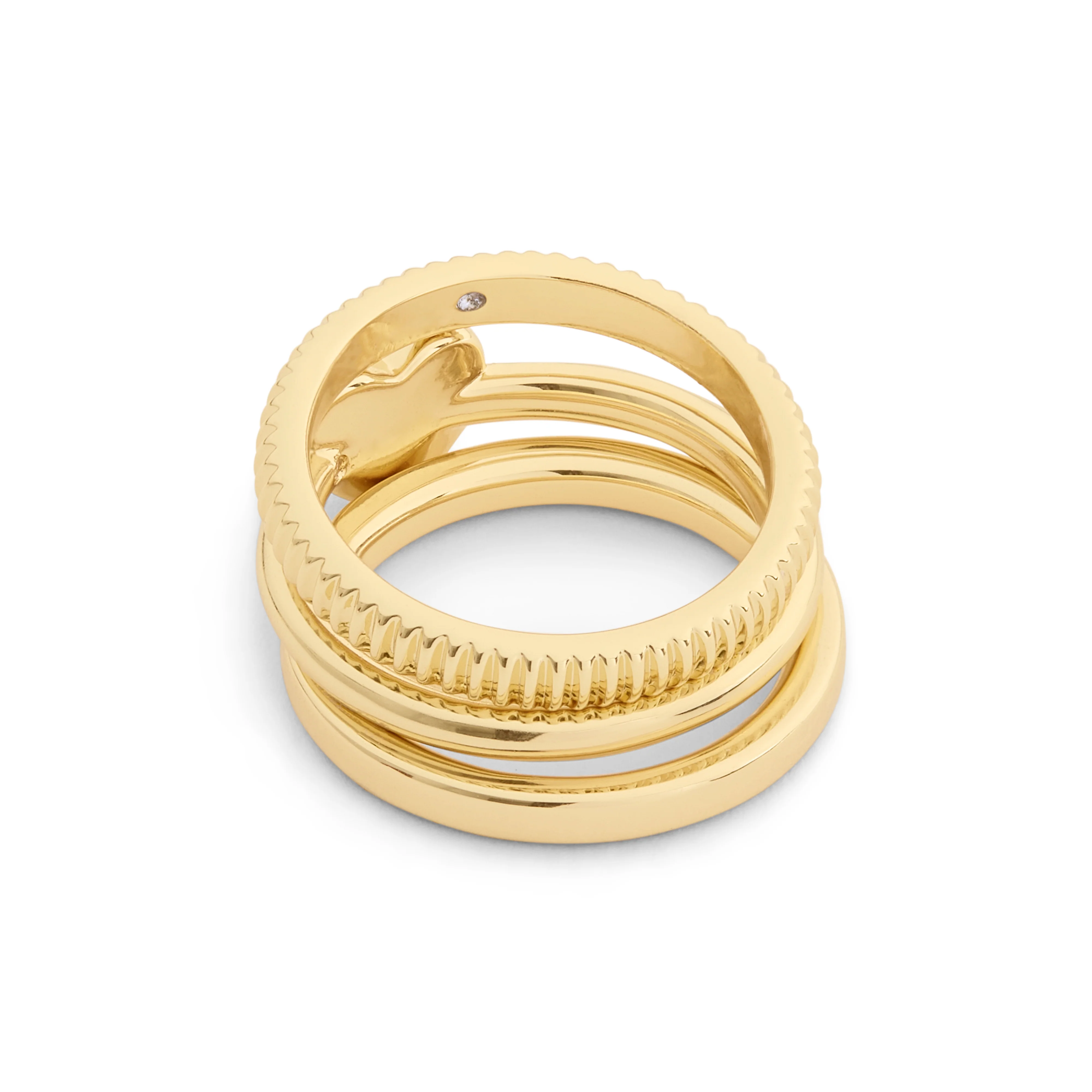 Coach Signature Heritage Trio Ring Set - Size 7 - Image 2