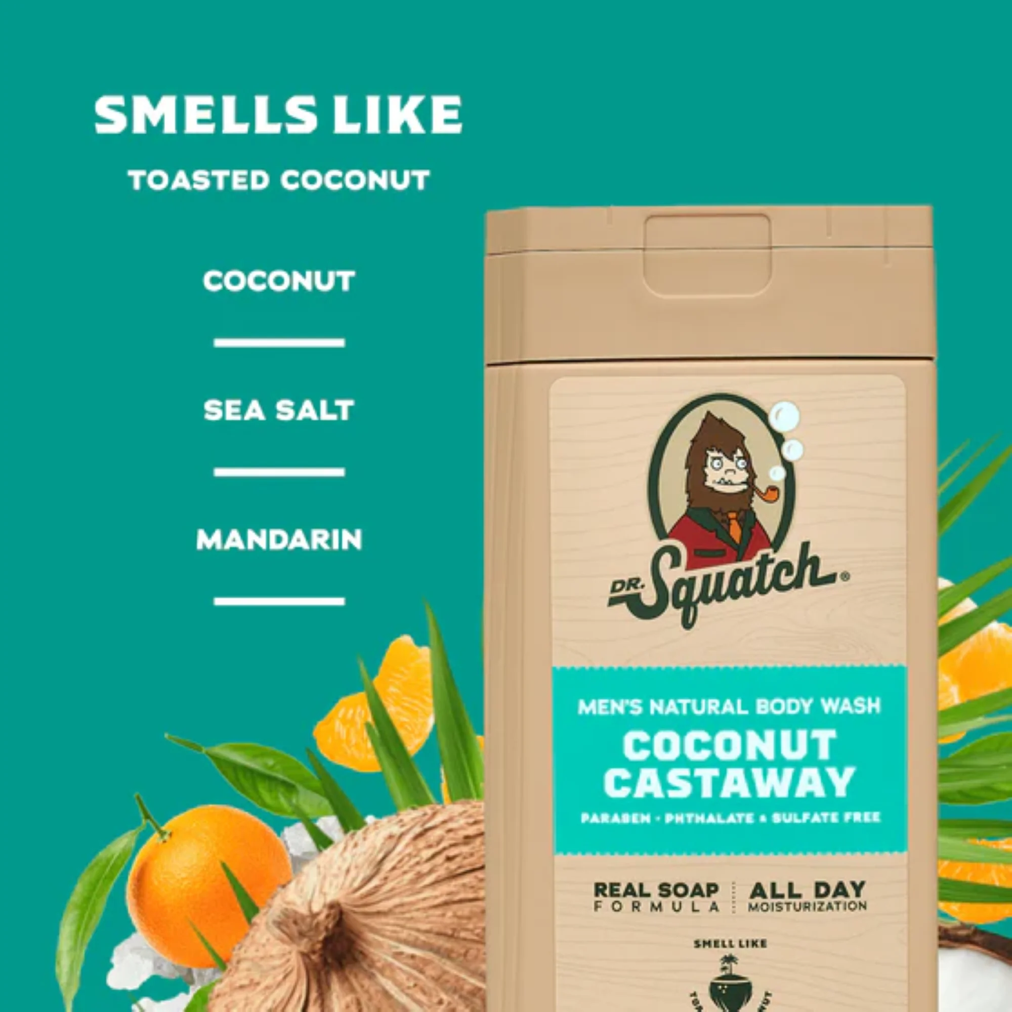 Dr. Squatch Coconut Castaway Body Wash - 14 oz. - Image 3