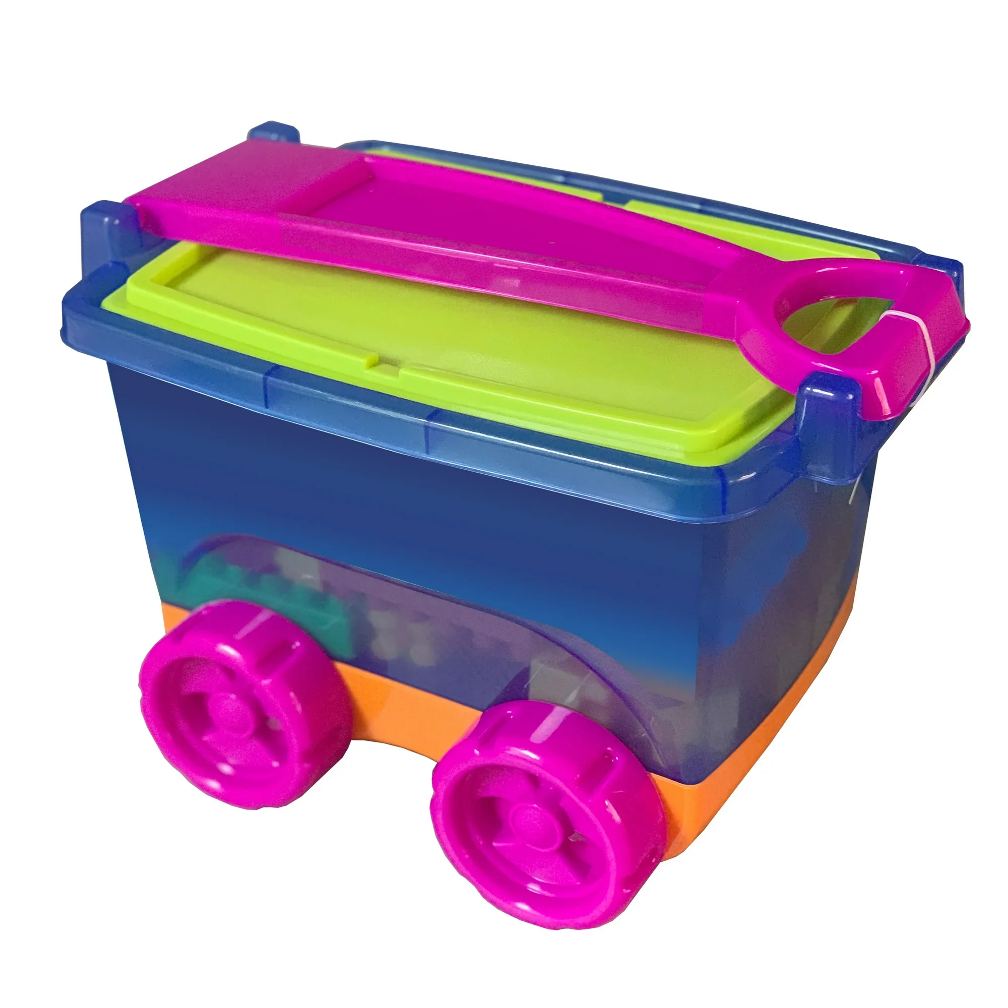 Jr. Tots 62-Piece Colorful Blocks Trolley Case Toy Set - Image 3