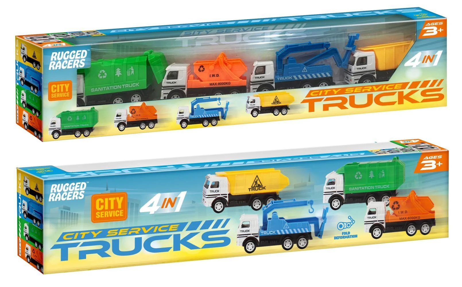 Rugged Racers City Service Trucks Toy