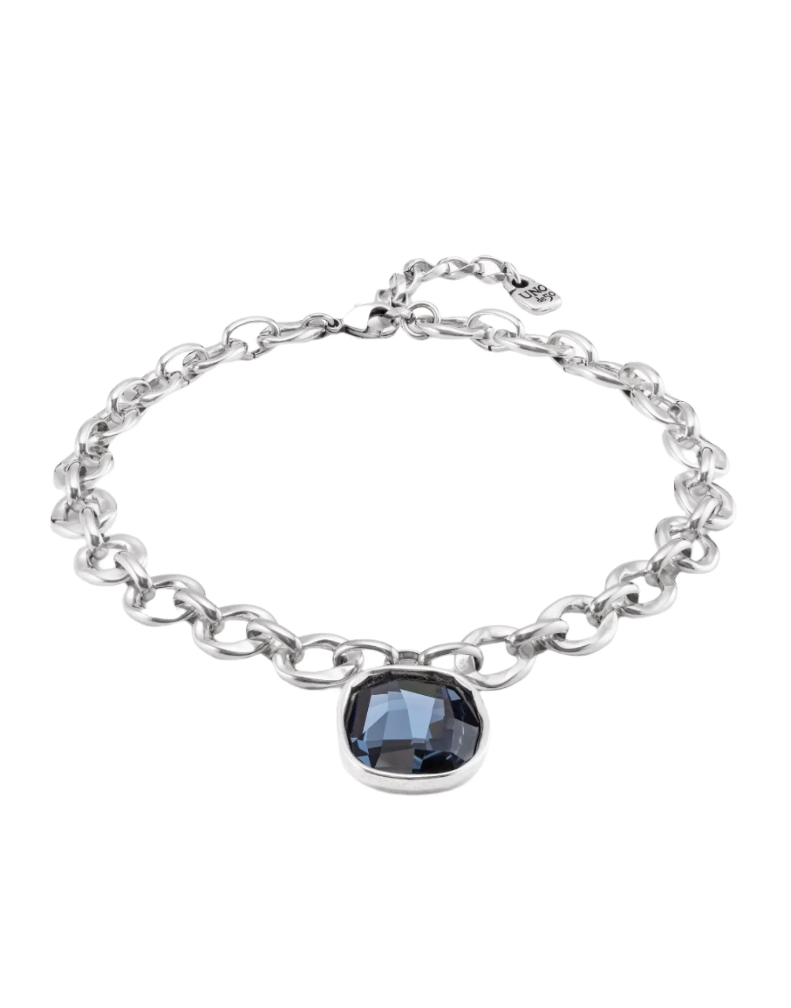 UNOde50 Light It Up Silver-Plated Blue Crystal Necklace - Image 2