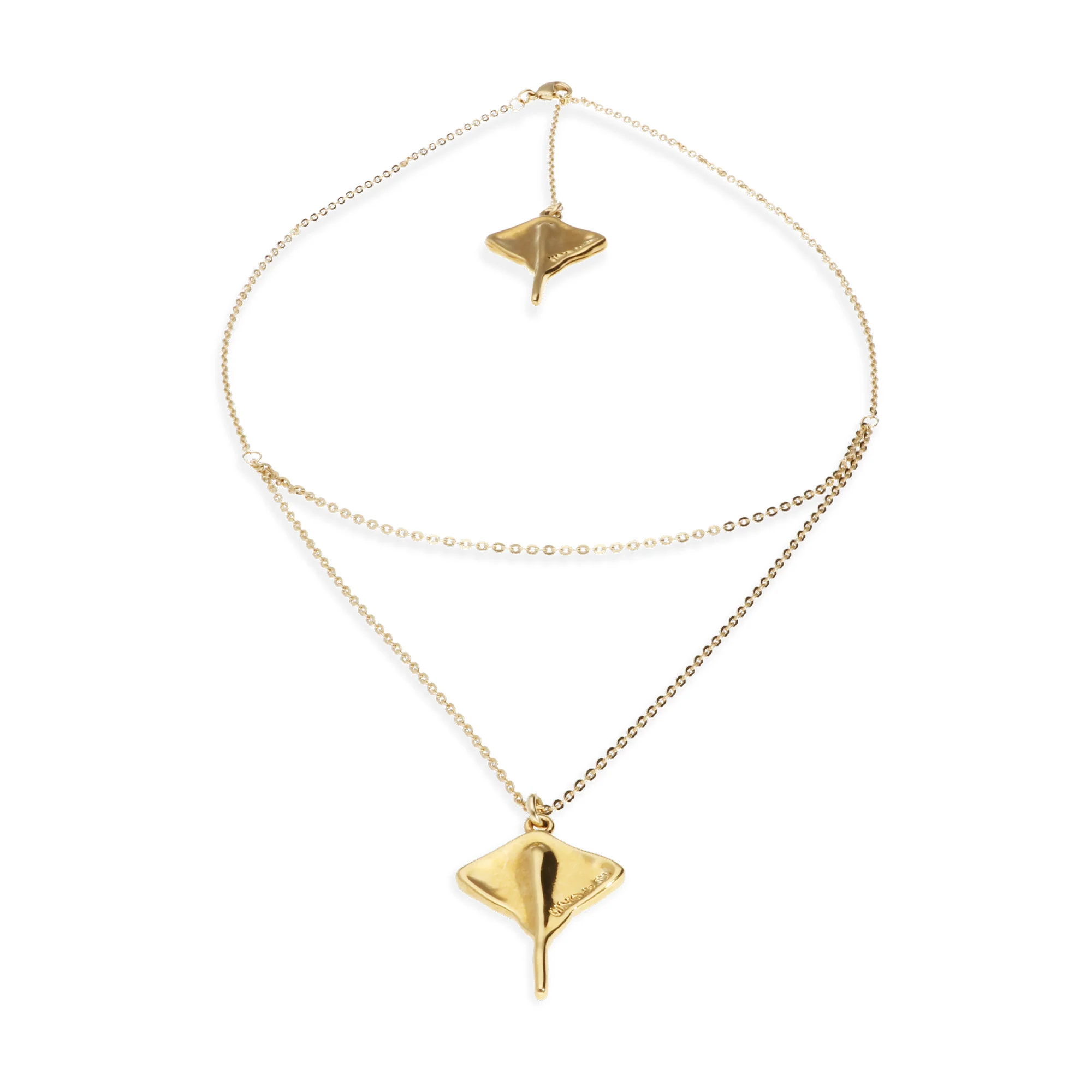 UNOde50 Ser Majestuosa Gold-Plated Chain Manta Ray Pendant Necklace - Image 2