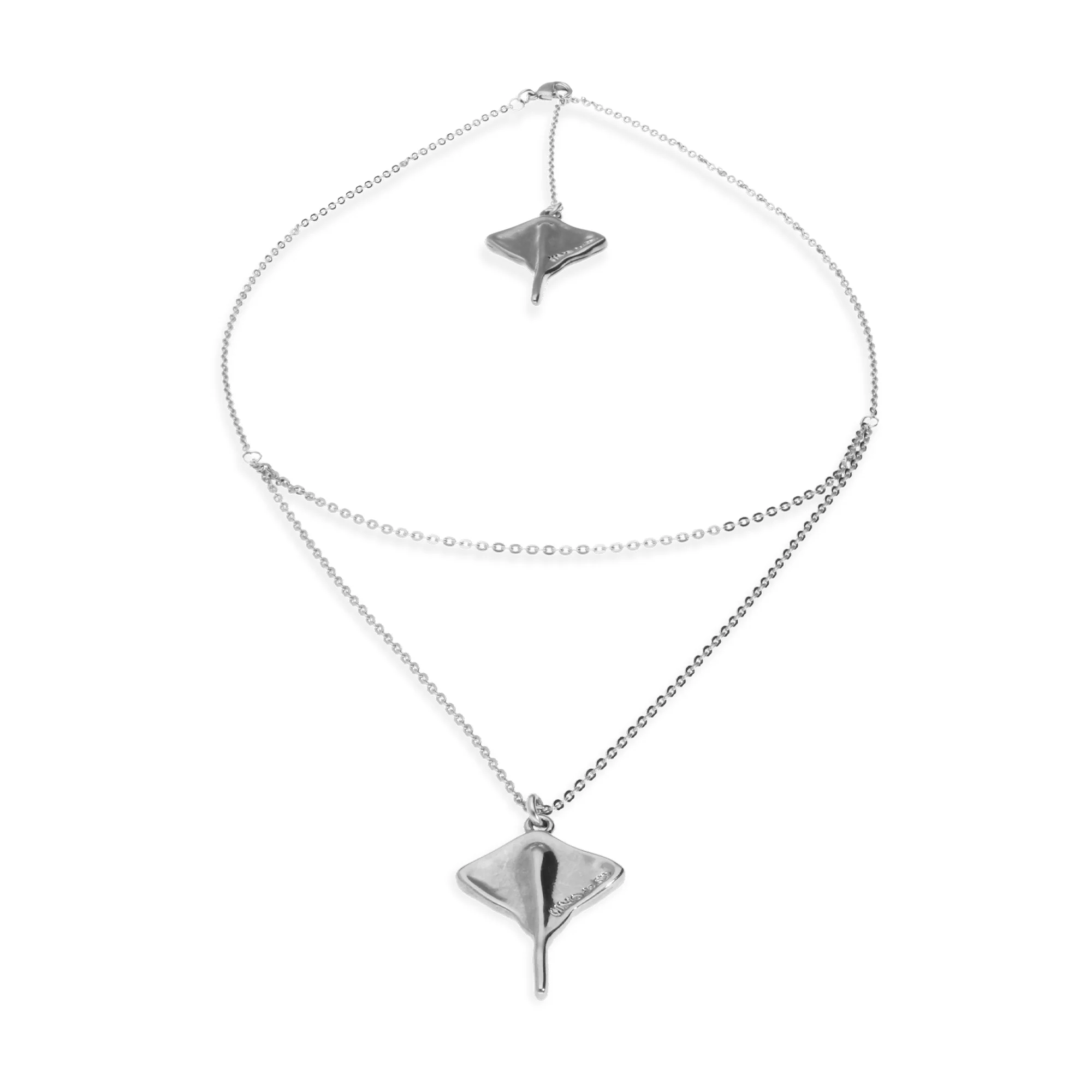 UNOde50 Ser Majestuosa Silver-Plated Chain Manta Ray Pendant Necklace - Image 2