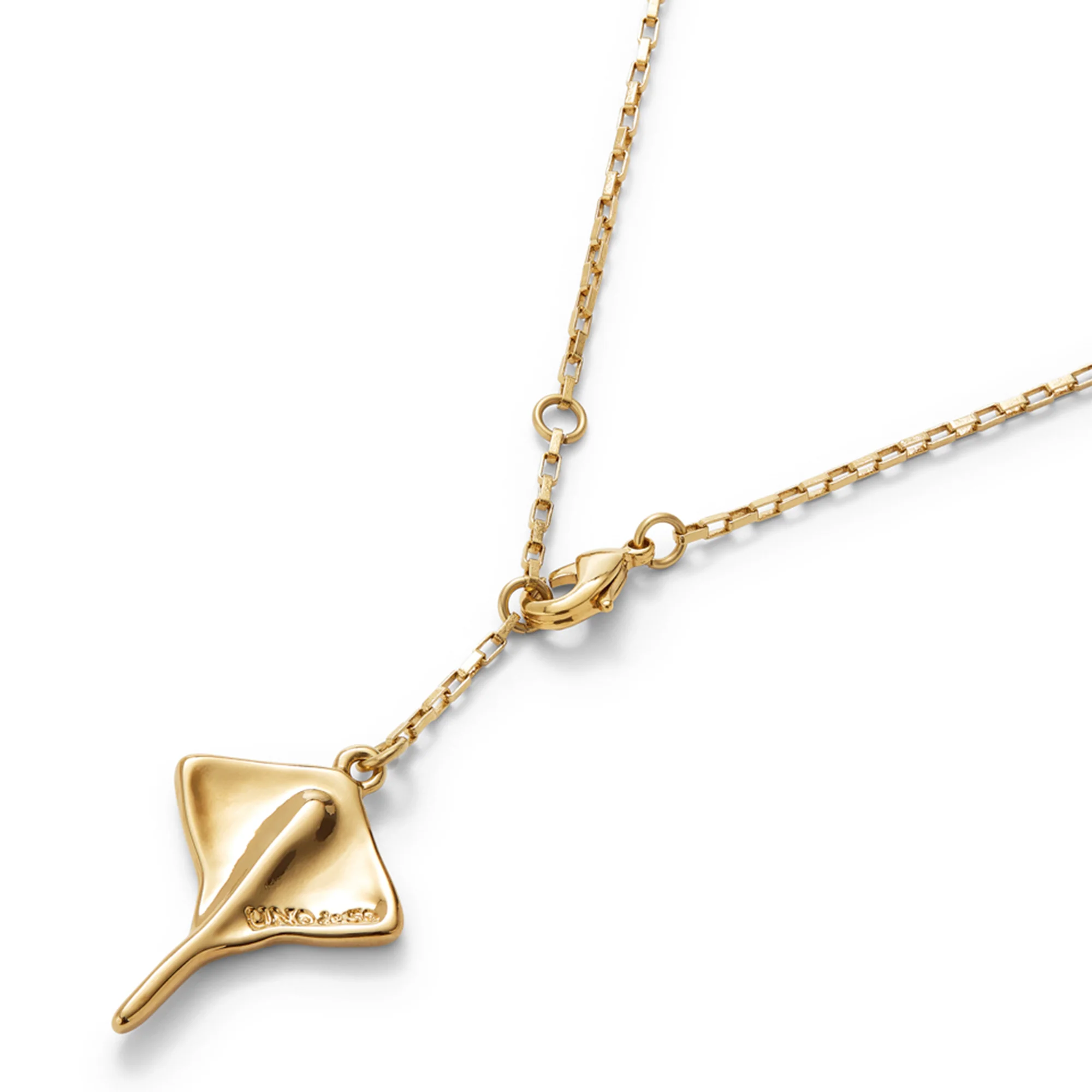 UNOde50 Ser Majestuosa Gold-Plated Manta Ray Short Chain Pendant Necklace - Image 4