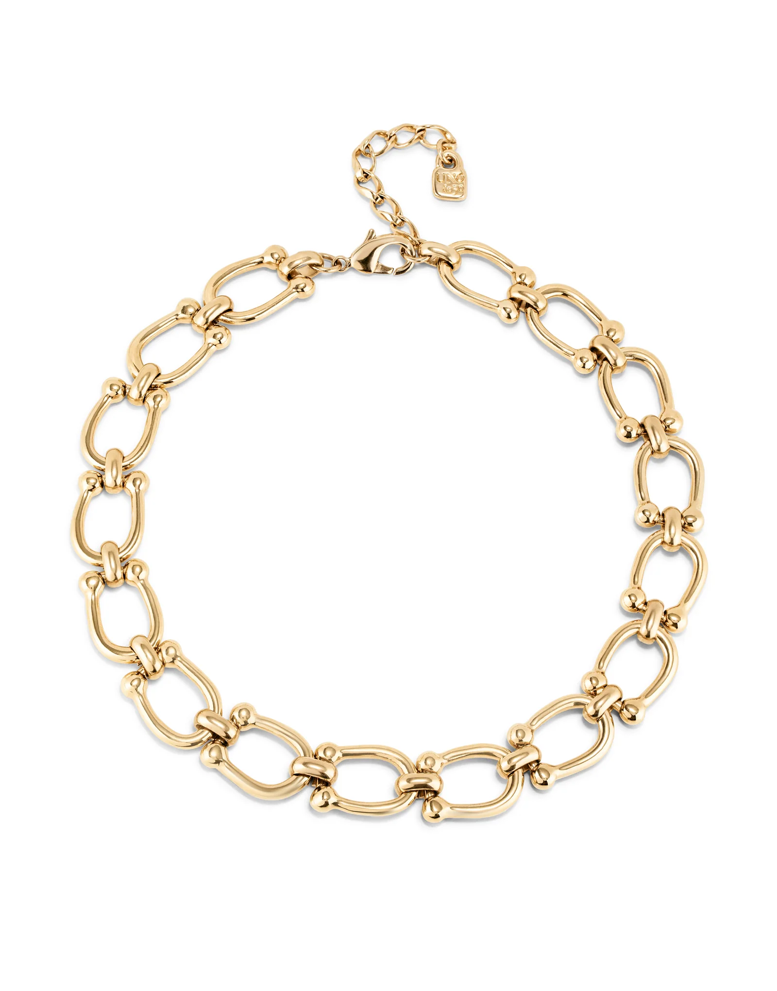 UNode50 Youthful Gold-Plated Short Link Chain Necklace