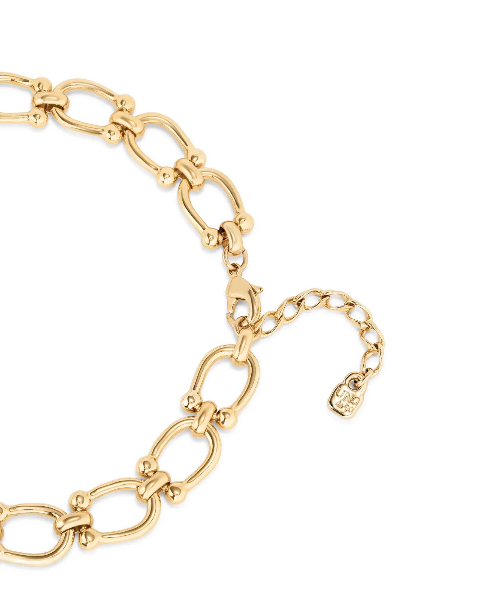 UNode50 Youthful Gold-Plated Short Link Chain Necklace - Image 2