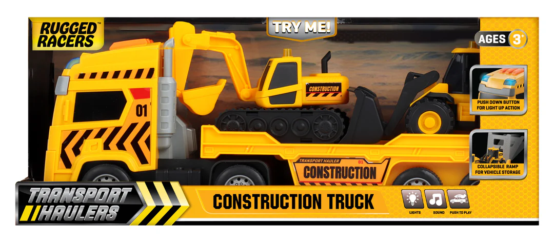 Rugged Racers Construction Truck Toy Set