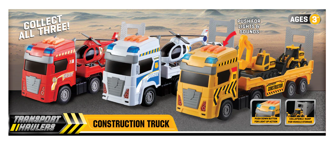 Rugged Racers Construction Truck Toy Set - Image 2